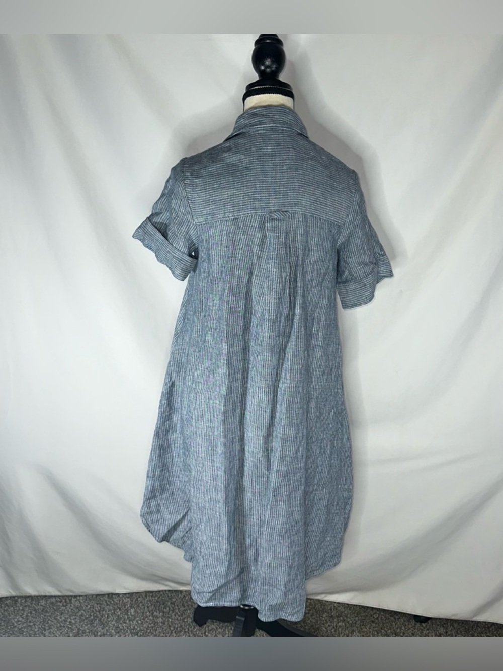 Everlane The Daytripper Shirt Dress Womens XXS 100% European Flax Linen Striped - Picture 7 of 13